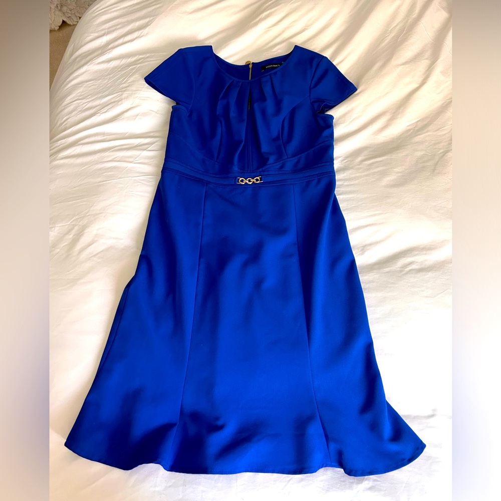 Royal blue suit dress